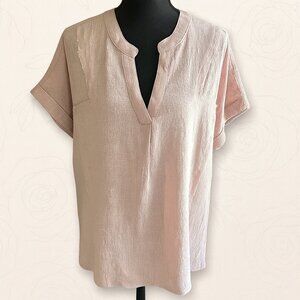 GiGio USA Rose Cotton Patchwork Top | M